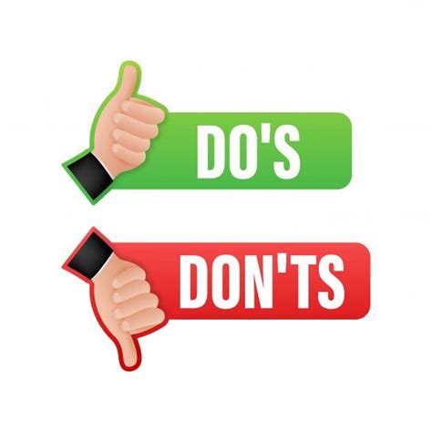 Premium Vector | Dos and donts like thumbs up or down. flat simple ...