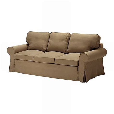 IKEA Ektorp 3 Seat Sofa SLIPCOVER Cover IDEMO LIGHT BROWN New