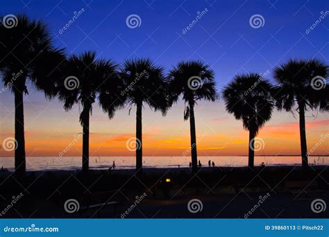 Fort Myers Beach, sunset stock image. Image of ocean - 39860113