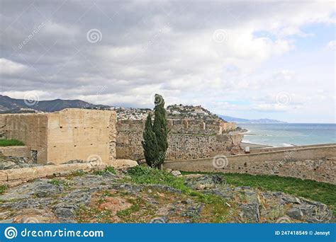 Almunecar Castle and Town , Spain Stock Image - Image of historic ...