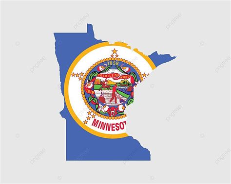 Minnesota Mn Usa Map Flag St Vector Education Vector, St, Vector ...