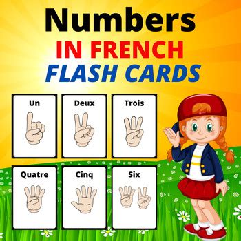 French Numbers Flashcards 1-10. Printable Number posters for PreK and K