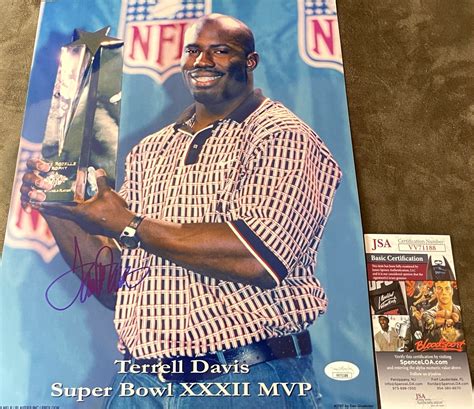 Terrell Davis autographed Denver Broncos Super Bowl 32 MVP 11x14 photo JSA | AutographsForSale.com