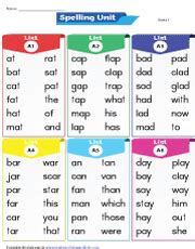 1st Grade Spelling Worksheets Free Printables