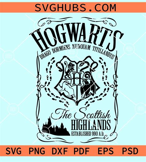 HP Hogwarts SVG, Hogwarts SVG, Harry Potter SVG, Hogwarts Crest Svg