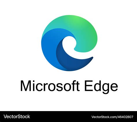 Microsoft edge browser brand logo symbol with name