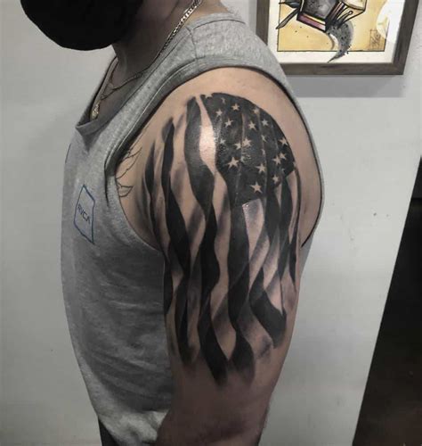 Update more than 78 american flag tattoo black and white latest - in.cdgdbentre