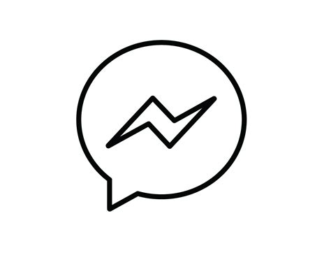 Facebook Messenger Icon Vector Black Outline Png Svg Iphone Photo | The ...