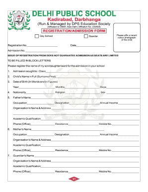 Cbse School Admission Form Format Pdf | pdfFiller