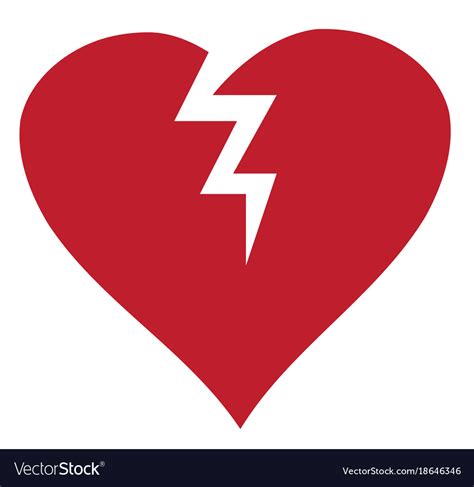 Broken heart Royalty Free Vector Image - VectorStock