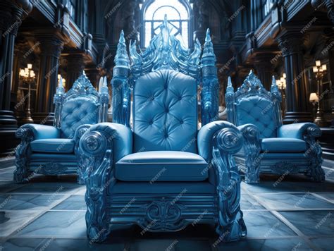 Premium AI Image | Decorated empty throne The Ice Throne