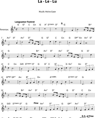 La - Le - Lu Sheet Music by Heinz Rühmann | nkoda | Free 7 days trial