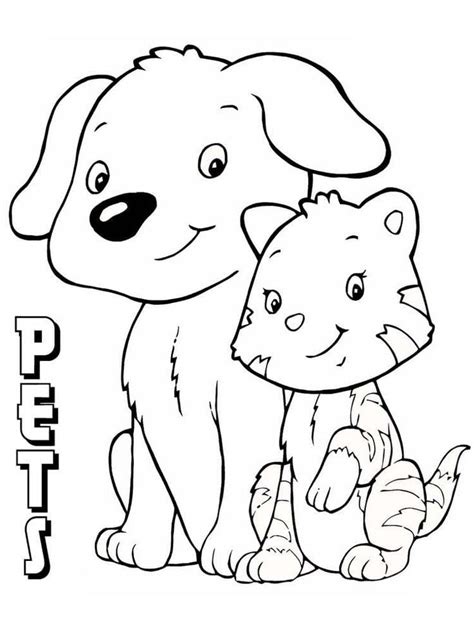 Cartoon Dog And Cat coloring page - Download, Print or Color Online for ...