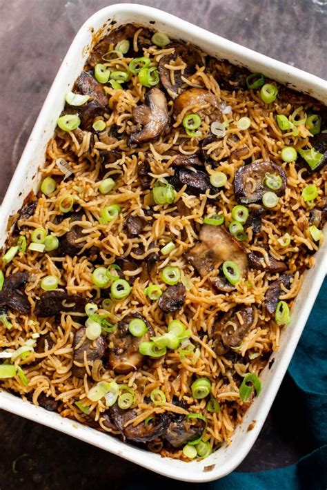 Baked Vegan Mushroom Rice