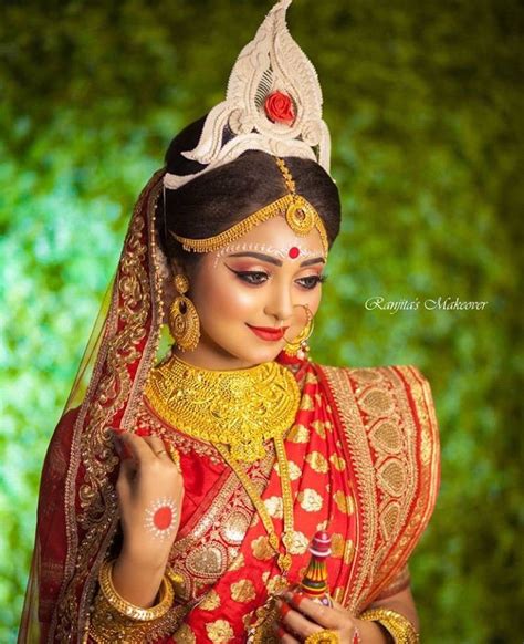 Indian Bride Makeup, Bengali Bridal Makeup, Indian Wedding Bride, Indian Bridal, Pakistani ...