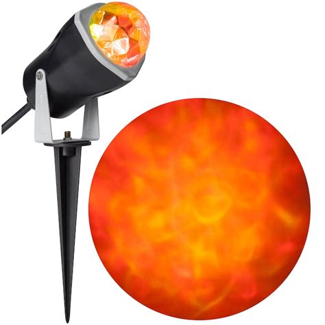 Gemmy Fire and Ice Multi-Function Red/Red/Yellow LED Multi-Design Halloween Outdoor Light Show ...