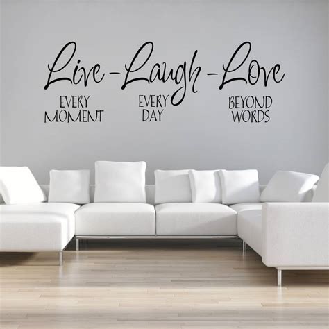 Live Laugh Love Wall Sticker By Mirrorin | notonthehighstreet.com