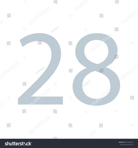 28 Number Simple Clip Art Vector Stock Vector (Royalty Free) 1991875670 ...