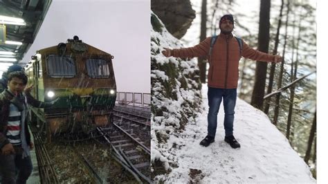 Snowfall at Shimla railway station - 2020 - YouTube