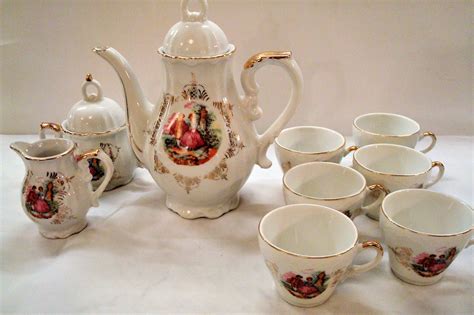 Vintage VICTORIAN TEA SET, Porcelain Demitasse - Child's Tea Set (11) Pieces - Made in Japan ...