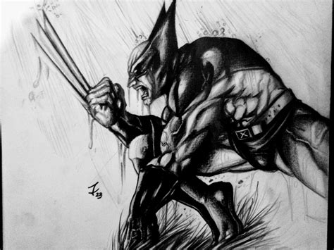 Original wolverine sketch by me berserker mode 😁 pointy skinny claws or ...