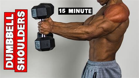 15 Minute Dumbbell Shoulders Workout At Home! | No Bench Needed - YouTube