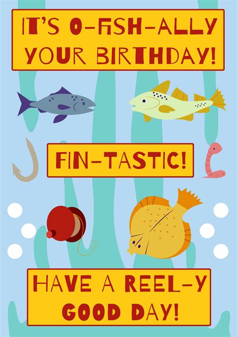 Fishing Birthday Card | Fishing birthday cards, Happy birthday fishing funny, Happy birthday fishing