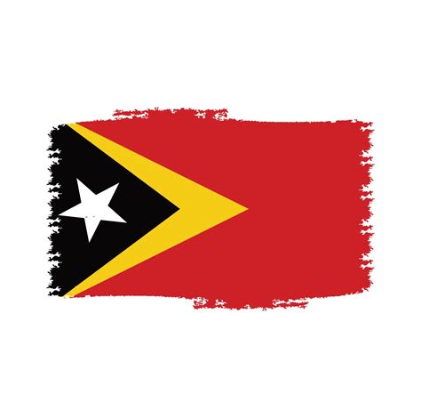 Timor Leste Flag With Watercolor Painted Brush 4396736 Vector Art at Vecteezy