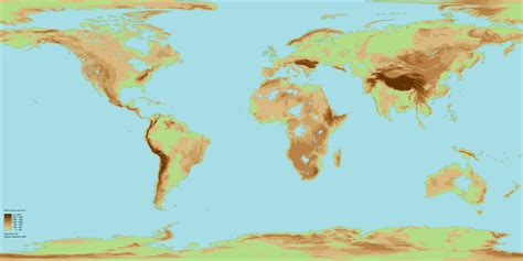 Elevation Map of Great Lakes Earth (my alternate Earth), commissioned ...