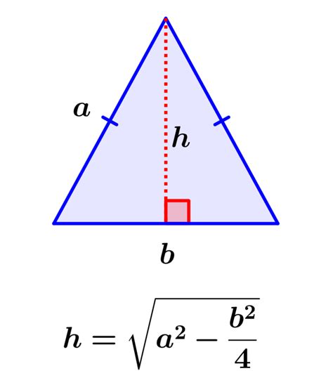 Height of an Isosceles Triangle - Formulas and Examples - Neurochispas