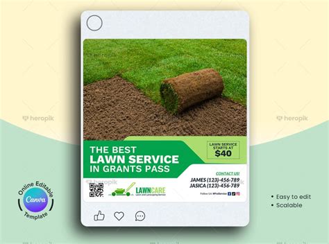 Lawn Care Canva Web Banner Design - Heropik!