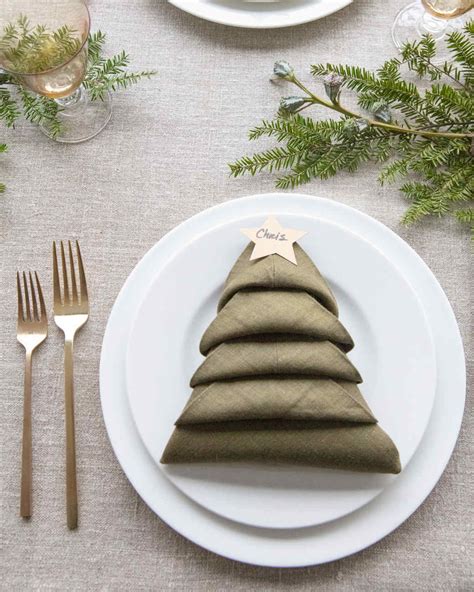 Christmas Tree Napkin Fold | Martha Stewart