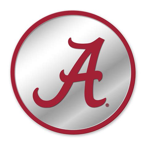 Alabama Crimson Tide Modern Disc Mirrored Wall Sign