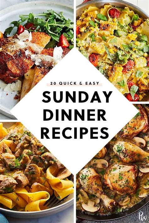 38 Quick and Easy Sunday Dinner Ideas | Easy sunday dinner, Night ...