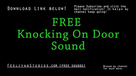 Knocking on Door Free Sound Effect (Various Versions!) - YouTube