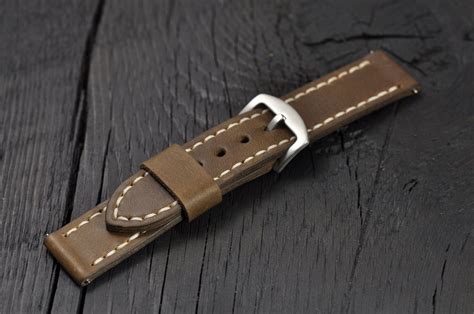 Handmade Leather Men's Watch Strap 16mm 18mm 20mm 22mm - Etsy