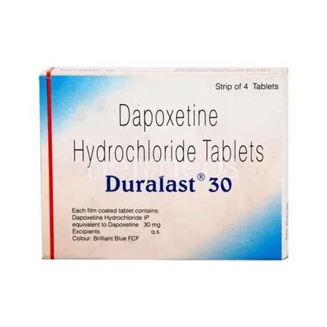 30 mg Dapoxetine Hydrochloride Tablets, Premature Ejaculation at Rs 204 ...