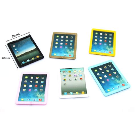 1Pcs 1/12 Dollhouse Miniature Accessories Mini Metal Tablet Computer Model Simulation Tablet PC ...