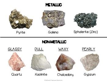 Properties of Minerals: Luster (5E Activity) | TpT