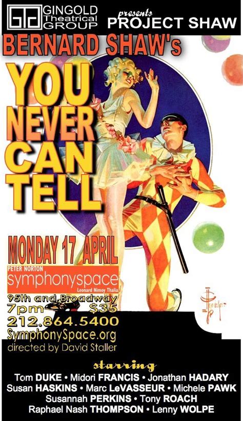 You Never Can Tell | Gingold Theatrical Group