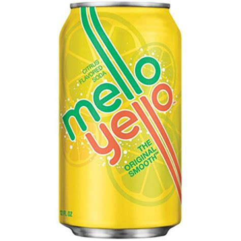 Mello Yello Soda Citrus Flavored Soda, 12 oz Cans (Pack of 24 ...