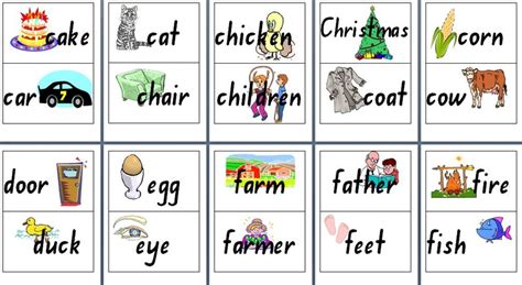 Noun Flash Cards Printable - Printable Word Searches