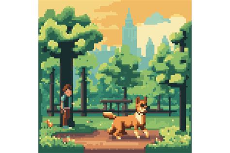 SVG Dog Park Vector Illustration Graphic by LofiAnimations · Creative ...