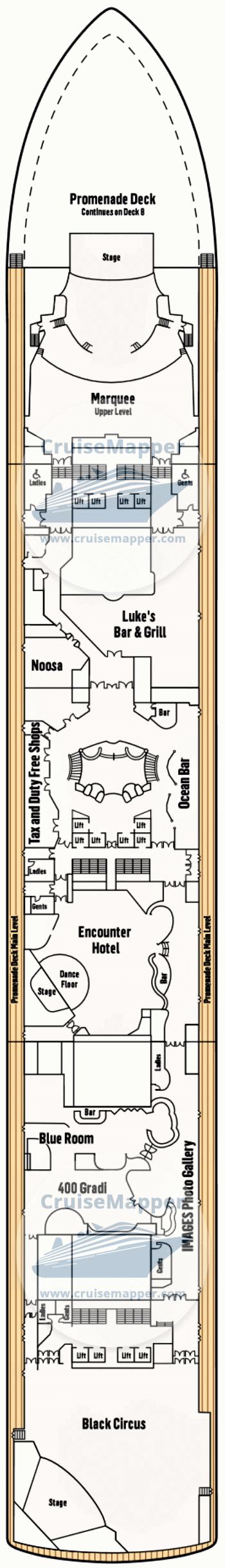 Pacific Encounter deck 7 plan | CruiseMapper