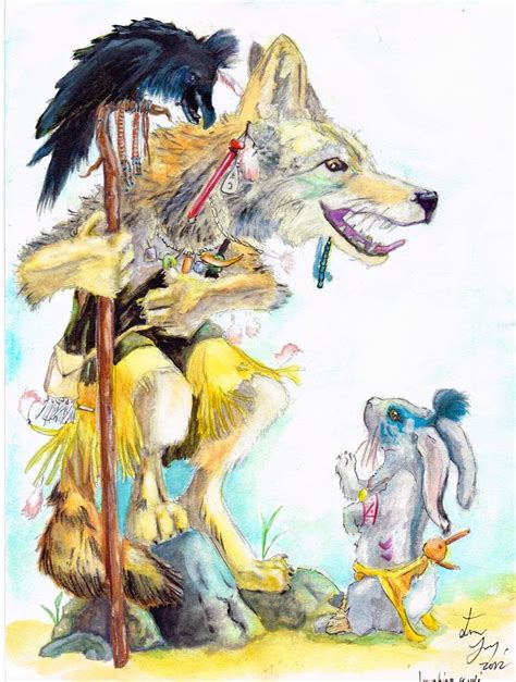 Raven, Coyote & Rabbit | Native american artwork, Coyote tattoo, American cartoons