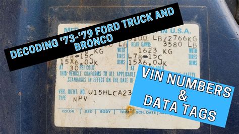 Decoding Ford F150 Vin Number