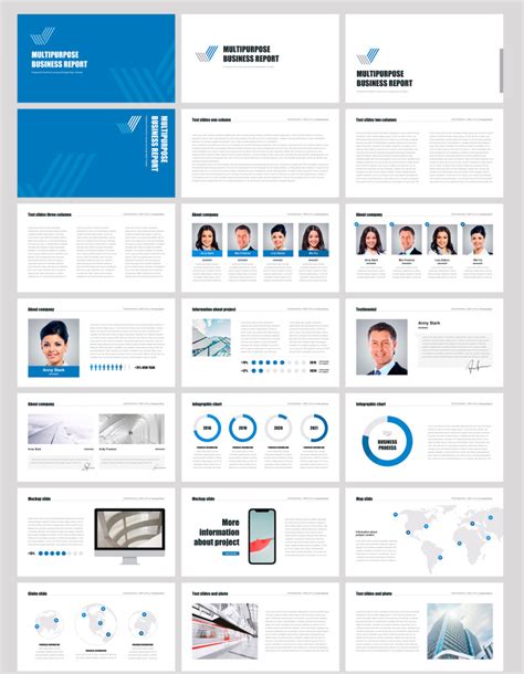 Business Report PowerPoint template #76620 - TemplateMonster