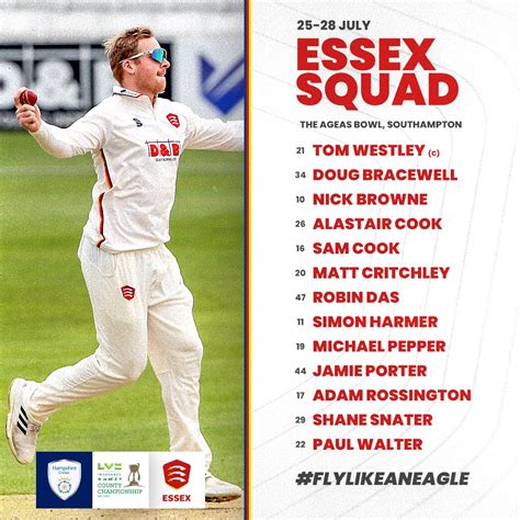 Essex Cricket on Twitter: "🔢 𝗛𝗲𝗿𝗲 𝗶𝘀 𝘁𝗵𝗲 𝟭𝟯 𝗽𝗹𝗮𝘆𝗲𝗿 𝗘𝘀𝘀𝗲𝘅 𝘀𝗾𝘂𝗮𝗱 𝗳𝗼𝗿 𝘁𝗵𝗲 ...