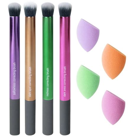 REAL TECHNIQUES COLOR CORRECTING ESSENTIALS MAKEUP BRUSH SET - Walmart ...