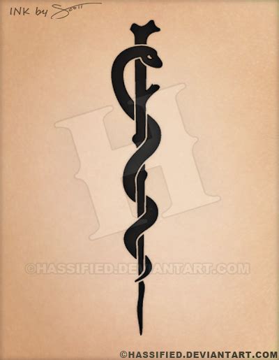 Rod Of Asclepius Tattoo by hassified on DeviantArt